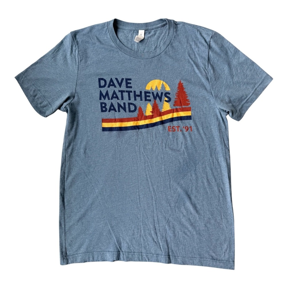 Dave‎ Matthews Band Retro Wilderness Tee Heather Blue Bella Canvas Unisex Medium